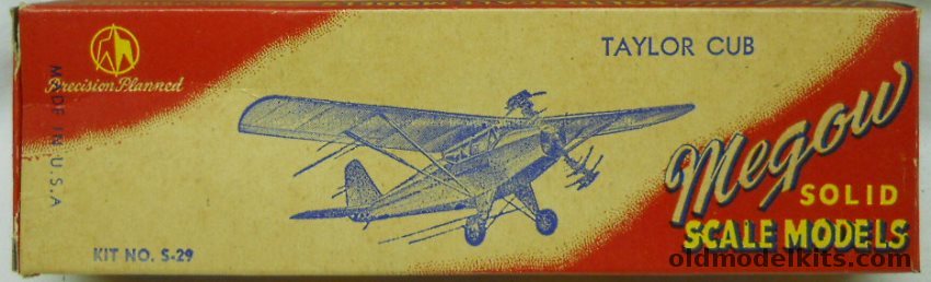 Megow 1/72 Taylor Cub, S-29 plastic model kit